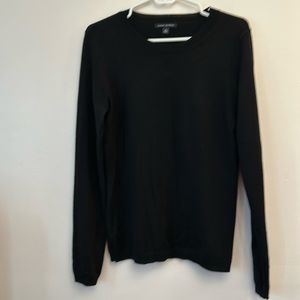 Black Wool Crewneck Sweater
